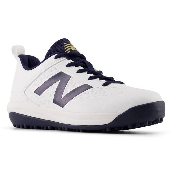野球 ニューバランス ジュニアターフシューズ 4040 TURF JNR V8 NewBalance 野球シューズ トレシュー ターフ ジュニア 子供 紐タイプ 小学生 WHITE/NAVY (Y40405PGW)