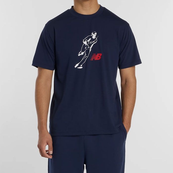 野球 ニューバランス 大谷翔平オールウェイズオン ロゴ半袖Tシャツ newbalance シャツ Tシャツ ウェア 半袖 スポーツ 運動 メンズ ユニセックス ファッション (MT61V7X5)