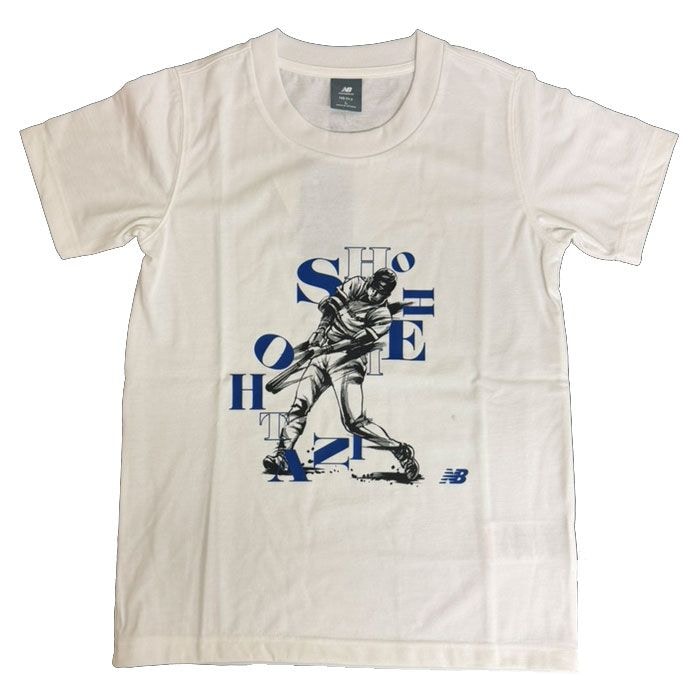 野球 ニューバランス 大谷翔平 キッズグラフィック半袖Tシャツ newbalance シャツ Tシャツ ウェア 半袖 スポーツ 運動 キッズ ジュニア ファッション (YT61K2A3-WT)