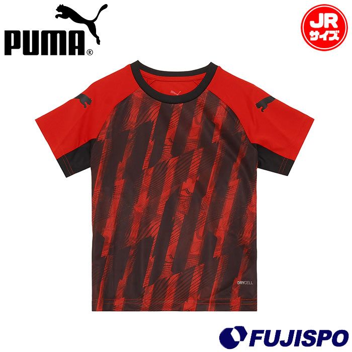 プーマ INDIVILIGA グラフィック SSシャツ JR PUMA サッカー フットサル プラクティスシャツ プラシャツ Tシャツ 半袖 トレーニングウェア ジュニア キッズ 子供 (660967-01)