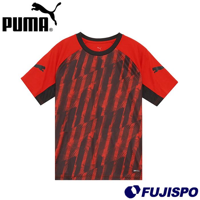 プーマ INDIVILIGA グラフィック SSシャツ PUMA サッカー フットサル プラクティスシャツ プラシャツ Tシャツ 半袖 トレーニングウェア 大人 メンズ (660968-01)