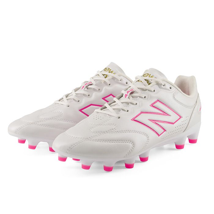 ニューバランス 442 Pro HG/AG V3 NewBalance サッカースパイク シューズ 土 人工芝 大人 レギュラー WHITE/PINK (U42H5TED)