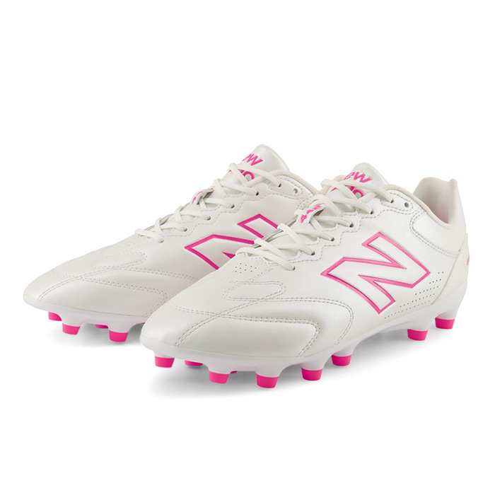 ニューバランス 442 Team HG/AG V3 NewBalance サッカースパイク シューズ 土 人工芝 大人 ワイド WHITE/PINK (U43H60L2E)