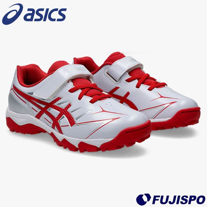 野球 アシックス ジュニアトレーニングシューズ STAR SHINE TR 3 asics 野球シューズ トレシュー 練習 少年野球 こども 小学生 WHITE/RED (1124A010-101)