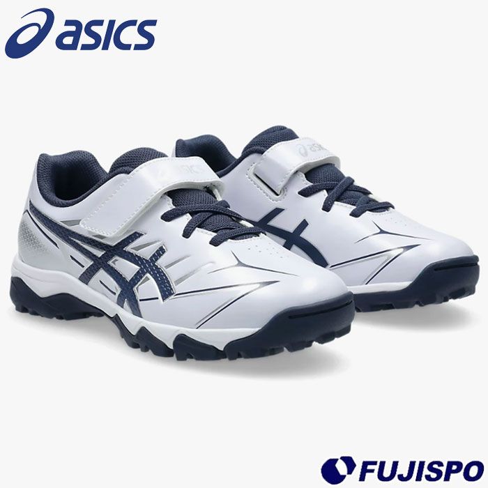 野球 アシックス ジュニアトレーニングシューズ STAR SHINE TR 3 asics 野球シューズ トレシュー 練習 少年野球 こども 小学生 WHITE/NAVY (1124A010-103)