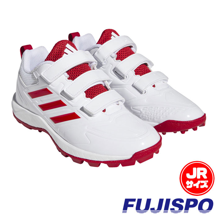 野球 アディダス ジュニア ジャパントレーナー AC K adidas シューズ トレーニングシューズ トレシュー 野球シューズ 3本ベルト マジックテープ Jr キッズ 子供 チームパワーレッド×フットウェアホワイト×フットウェアホワイト (GW1960)