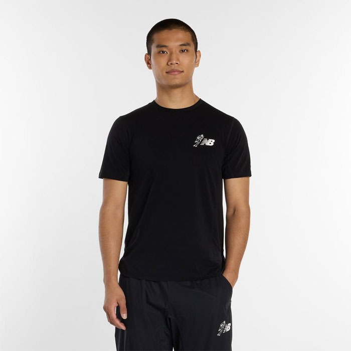 野球 ニューバランス オオタニシグネチャーS/Sトップ NewBalance ウェア Ｔシャツ 半袖 大人 スポーツ トレーニング 大谷翔平 MLB (MT614587-BK)
