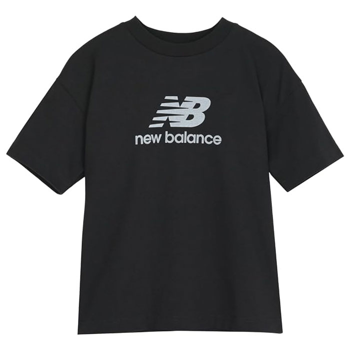 野球 ニューバランス スタックドロゴショートスリーブシャツ NewBalance ウェア Ｔシャツ 半袖 こども ジュニア ショートスリーブ スポーツ トレーニング (YT6124DN-BK)
