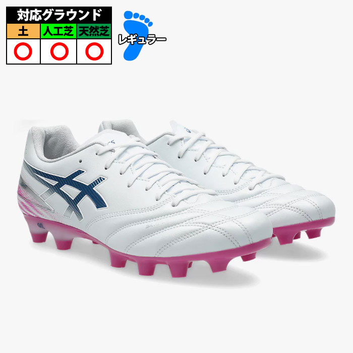 アシックス DS LIGHT PRO asics サッカースパイク シューズ 土 人工芝 天然芝 大人 White/Digital Sakura (1103A126-101)