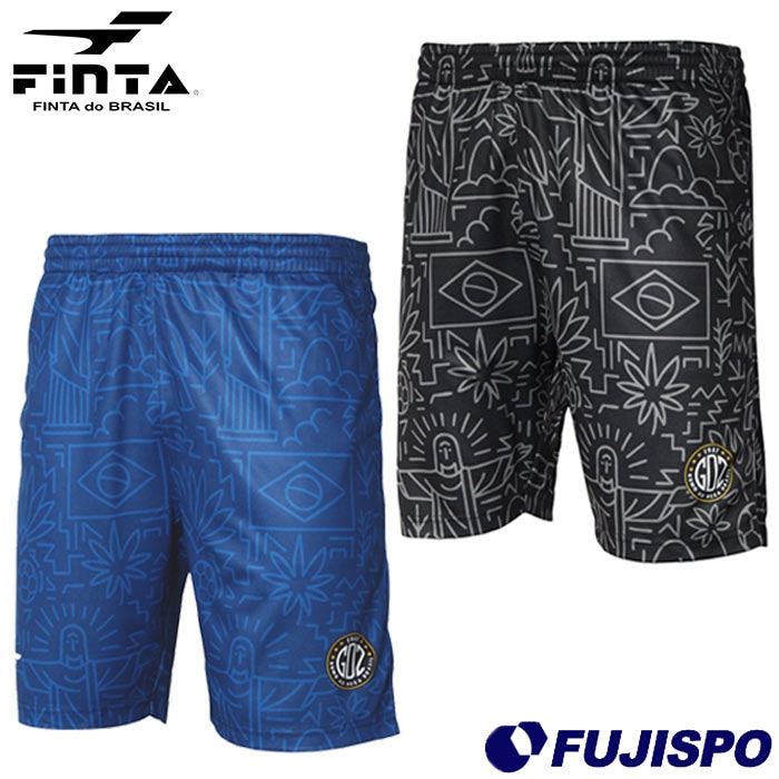 フィンタ GDZ グラフィック プラクティスパンツ FINTA サッカー フットサル ショートパンツ トレーニングウェア 大人 (FT4613)