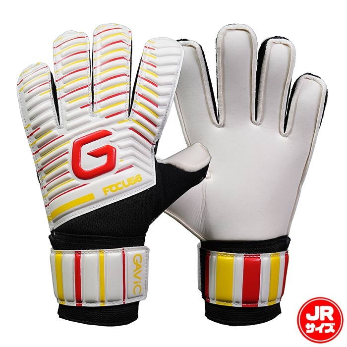 ガビック フォーカス6 GAViC サッカー キーパーグローブ キーパー手袋 ゴールキーパー GK ジュニア Jr キッズ 子供 WHT/PRED (GC3218-WH-PRD)