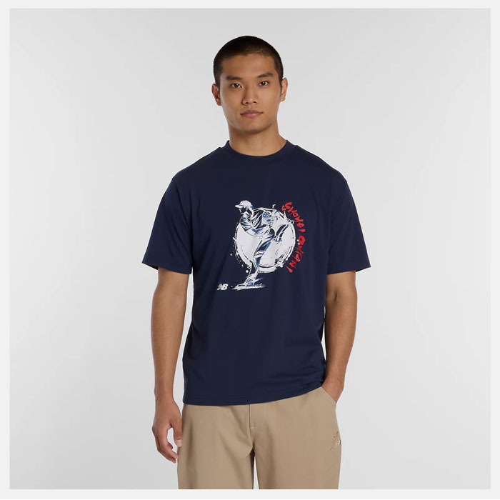 野球 ニューバランス 大谷翔平グラフィックTシャツ NewBalance ウェア 半袖 メンズ 大人 スポーツ (MT61T90W-TNV)