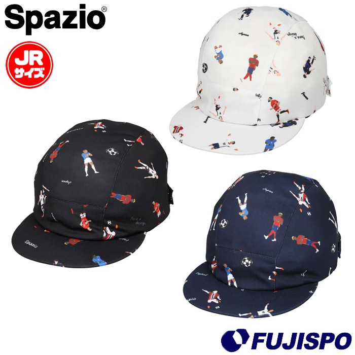 スパッツィオ Jr.レジェンド総柄キャップ2 Spazio サッカー フットサル 帽子 接触冷感 吸水速乾 UVケア 熱中症対策 暑さ対策 スポーツ カジュアル ジュニア キッズ 子供 (CP0056)