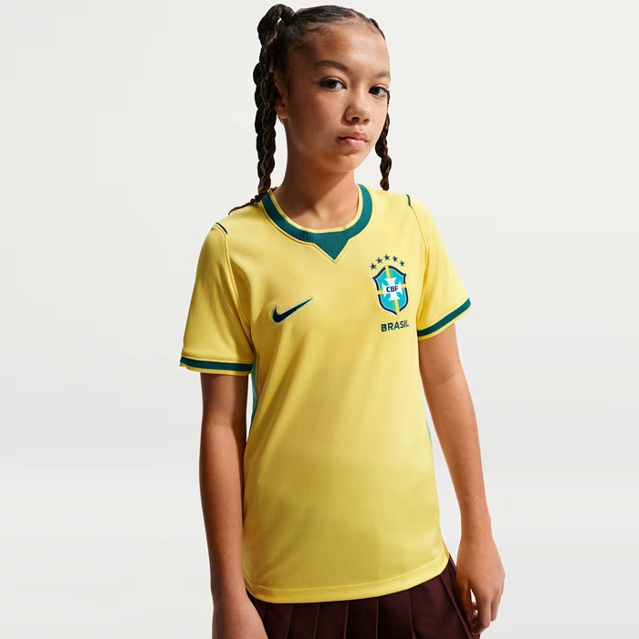 ナイキ ジュニア ブラジル 2026 スタジアム ホーム レプリカ ユニフォーム NIKE サッカー シャツ 半袖 キッズ 子供 (IO2231-724)