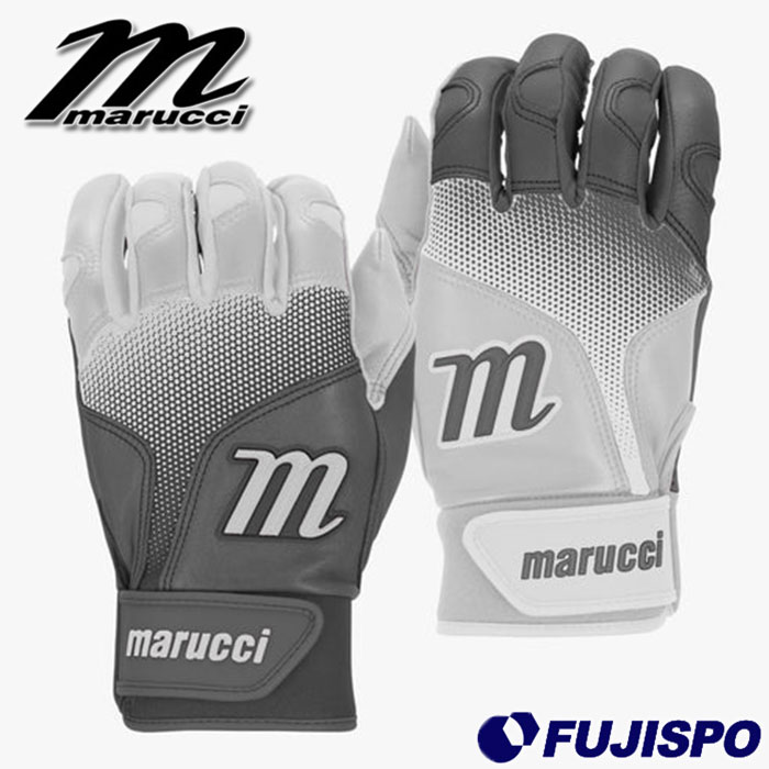野球 マルチ マルッチ マルーチ バッティング手袋 marucci バッティンググローブ シープレザー 両手 大人 (MBGPWRF-W-GY)