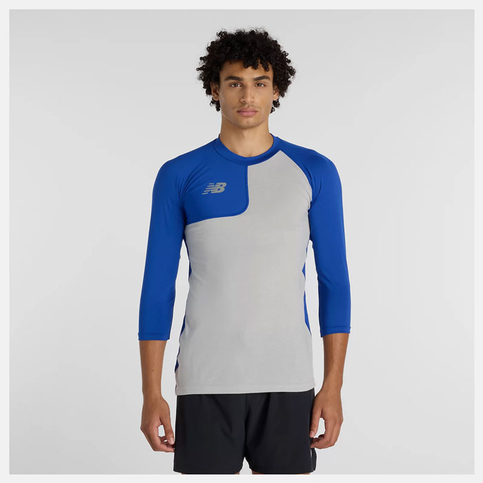 野球 ニューバランス アシンメトリー七分袖 NewBalance ウェア インナー 長袖 アンダーシャツ スポーツ トレーニング (MT61C9OP-TRY)