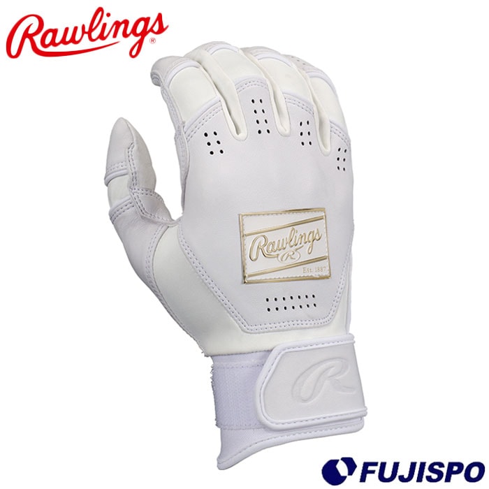 野球 ローリングス バッティンググローブ ICON Rawlings バッティング手袋 バッ手 両手 高校野球 ホワイト (ICON26BG-W)