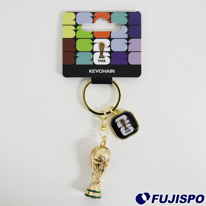  FIFA ワールドカップ 2026 3Dトロフィーキーホルダー エンブレム  公式 ライセンスグッズ 日本代表 キーチェーン キーリング (F26KC0008)