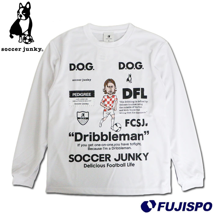 サッカージャンキー ワークアウトTEE DRIBBLEMAN+7 Soccerjunky フットサルウェア プラシャツ 長袖 大人 メンズ レディース サッカー フットサル スポーツ トレーニング (JR26F13)