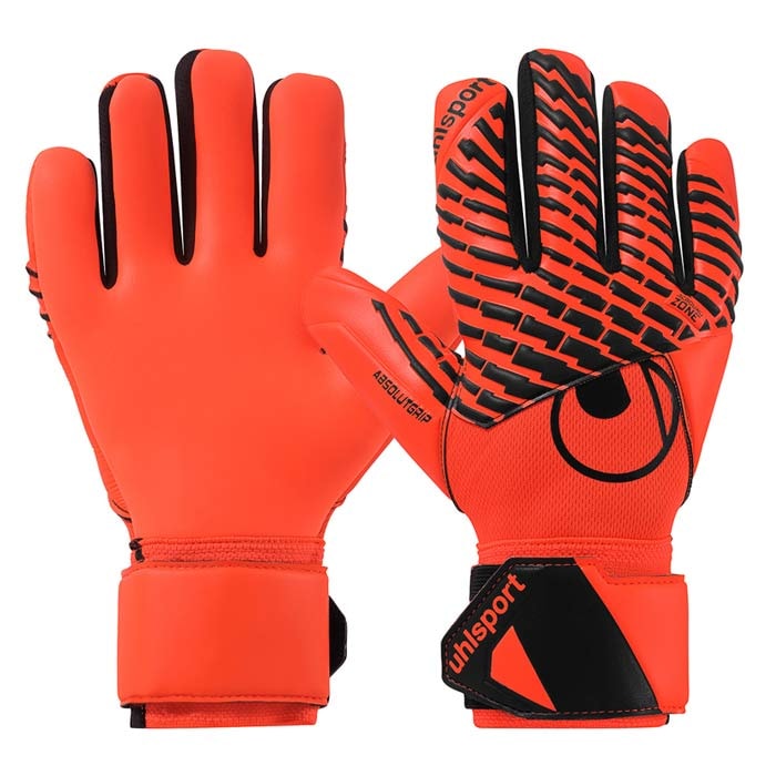 ウールシュポルト パワーエディション アブソルートグリップ コンプ ハーフネガティブ uhlsport サッカー キーパーグローブ キーパー手袋 ゴールキーパー GK フローレッド×ブラック (101137901)