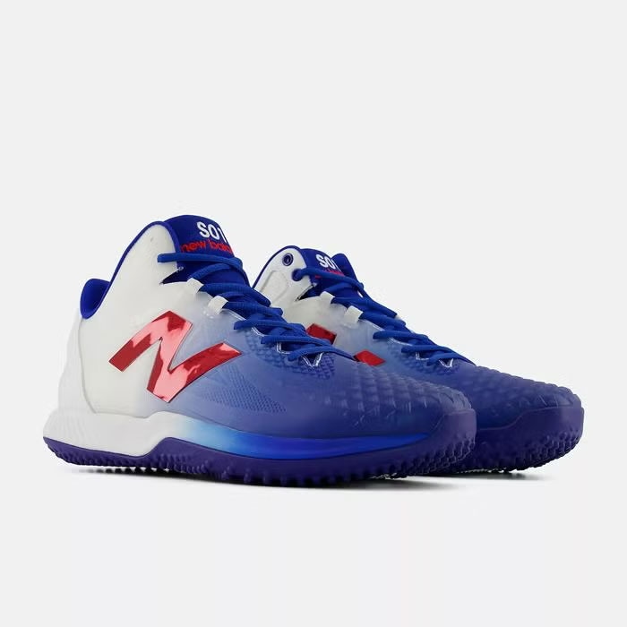 野球 ニューバランス トレーニングシューズ 大谷翔平シグネチャー Fuel Cell OHTANI v1 New Balance トレシュー アップシューズ ホワイト×ブルー (MSHO7DQ2E)