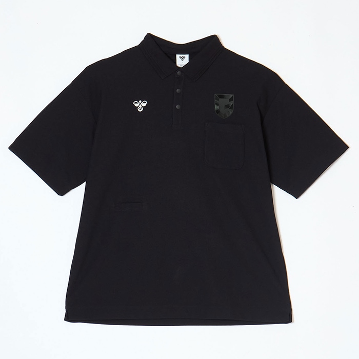 ガンバ大阪×hummel PLAY ポロシャツ ヒュンメル サッカー シャツ 半袖 吸汗速乾 UVカット スポーツ カジュアル 大人 メンズ (HAP3069GO-90)
