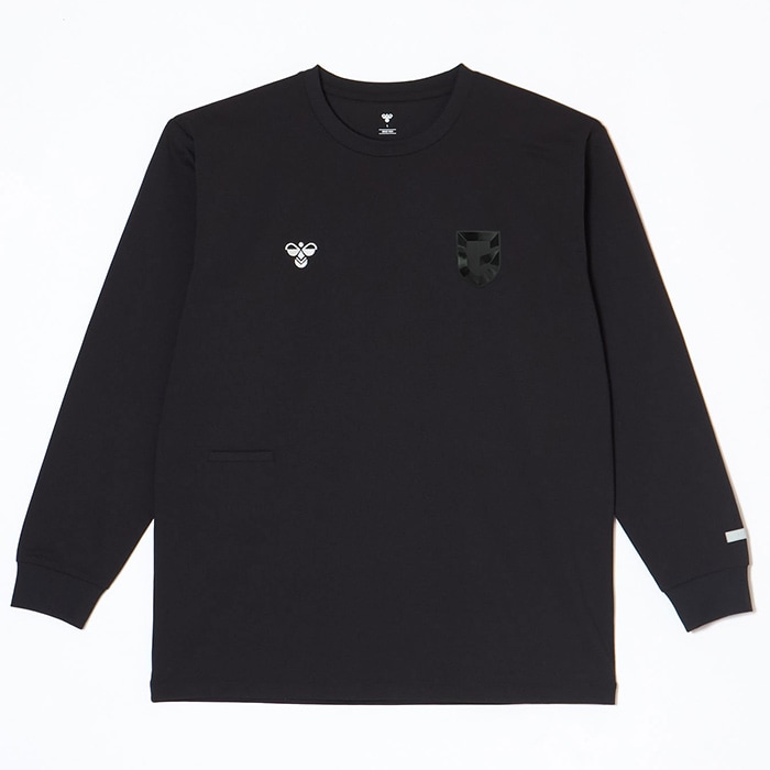 ガンバ大阪×hummel PLAY 長袖Tシャツ ヒュンメル サッカー シャツ ロンT 吸汗速乾 UVカット スポーツ カジュアル 大人 メンズ (HAP7259GO-90)