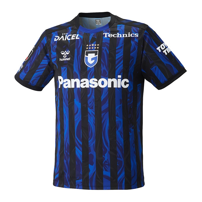 ヒュンメル 26-27 ガンバ大阪 レプリカユニフォームシャツ 1st hummel サッカー レプリカ シャツ 半袖 大人 メンズ Jリーグ クラブチーム (HAG1080GOR-69)