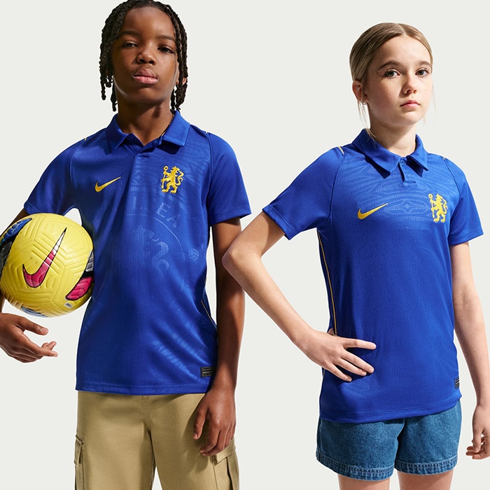 ナイキ ジュニア チェルシー 2026/27 ホーム レプリカ ユニフォーム NIKE サッカー レプリカ シャツ 半袖 キッズ 子供 クラブチーム (II1663-453)
