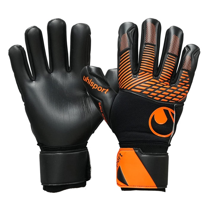 ウールシュポルト ファングマシーネ スーパーレジスト＋ ハーフネガティブ uhlsport サッカー キーパーグローブ キーパー手袋 ゴールキーパー GK ブラック×フローオレンジ (1011424-01)