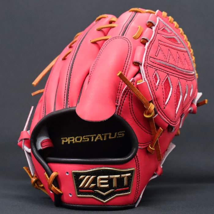 ZETT ゼット ピッチャー用 軟式グローブ 軟式用 即戦力 ほぼ新品 投手用 野球 ゼット 軟式グローブ プロステイタス オーダーグラブ 山崎型 ZETT