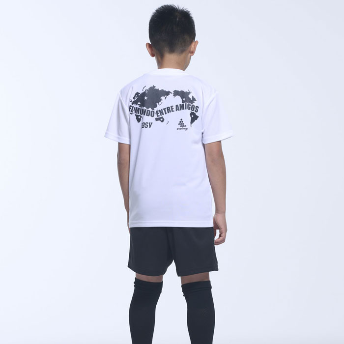 150cm スボルメ SVOLME ジュニアプラシャツプラパン ホワイトブラック スボルメ Jr ロゴプラTシャツ SVOLME 【サッカー・フットサル】 ウェア