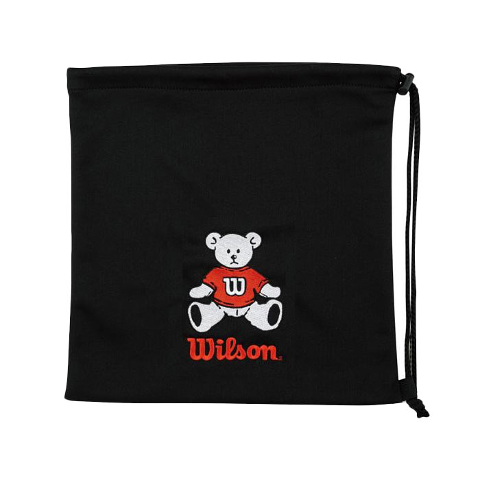 野球 Wilson ウィルソン ベアー ウィルソンベアー クマ柄 かわいい ししゅう グラブ袋 巾着 マルチ袋 ニット袋 小物入れ 野球 グラブ グローブ 硬式野球 軟式野球 少年野球 硬式グローブ 軟式グローブ ジュニアグローブ プレゼント キッズ (WB5745)