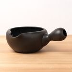 常滑焼 玉光黒泥小花手付湯冷まし 320ml