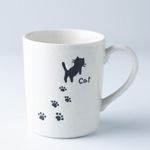 美濃焼 足あとネコマグ