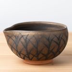 美濃焼 正村ブロンズ木立片口抹茶碗 480ml