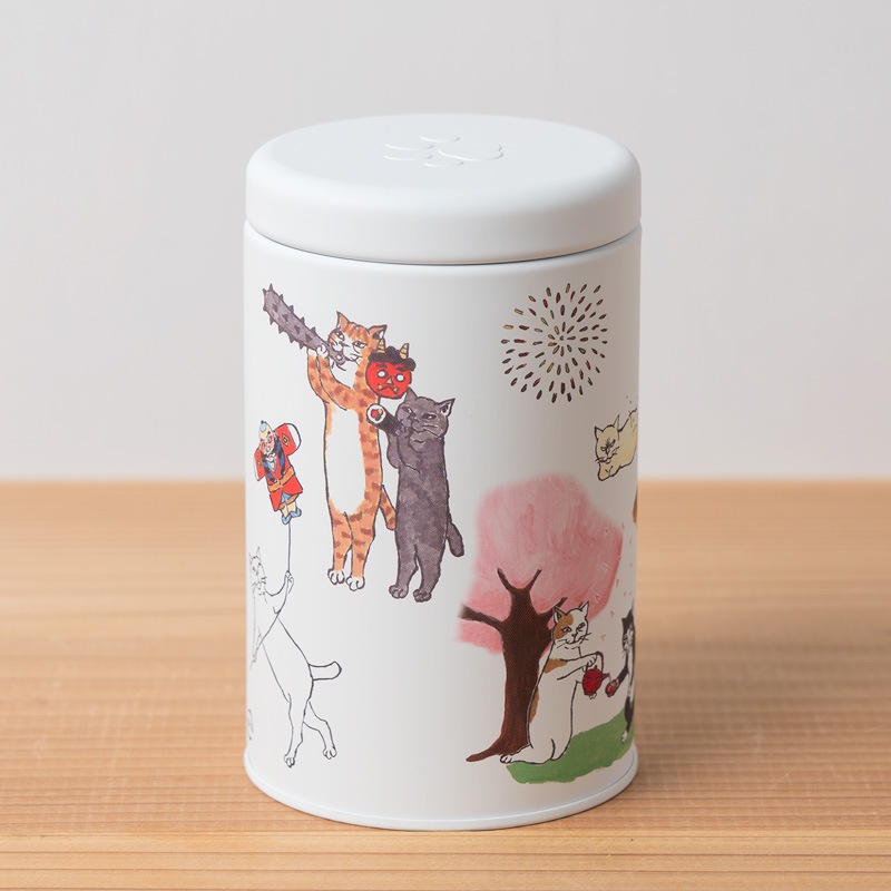 ネコカン にゃん吉ドーナツ｜茶缶の通販｜藤田茶園