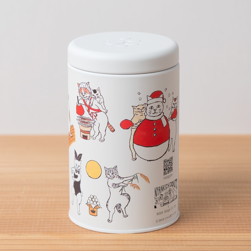 ネコカン にゃん吉ドーナツ｜茶缶の通販｜藤田茶園