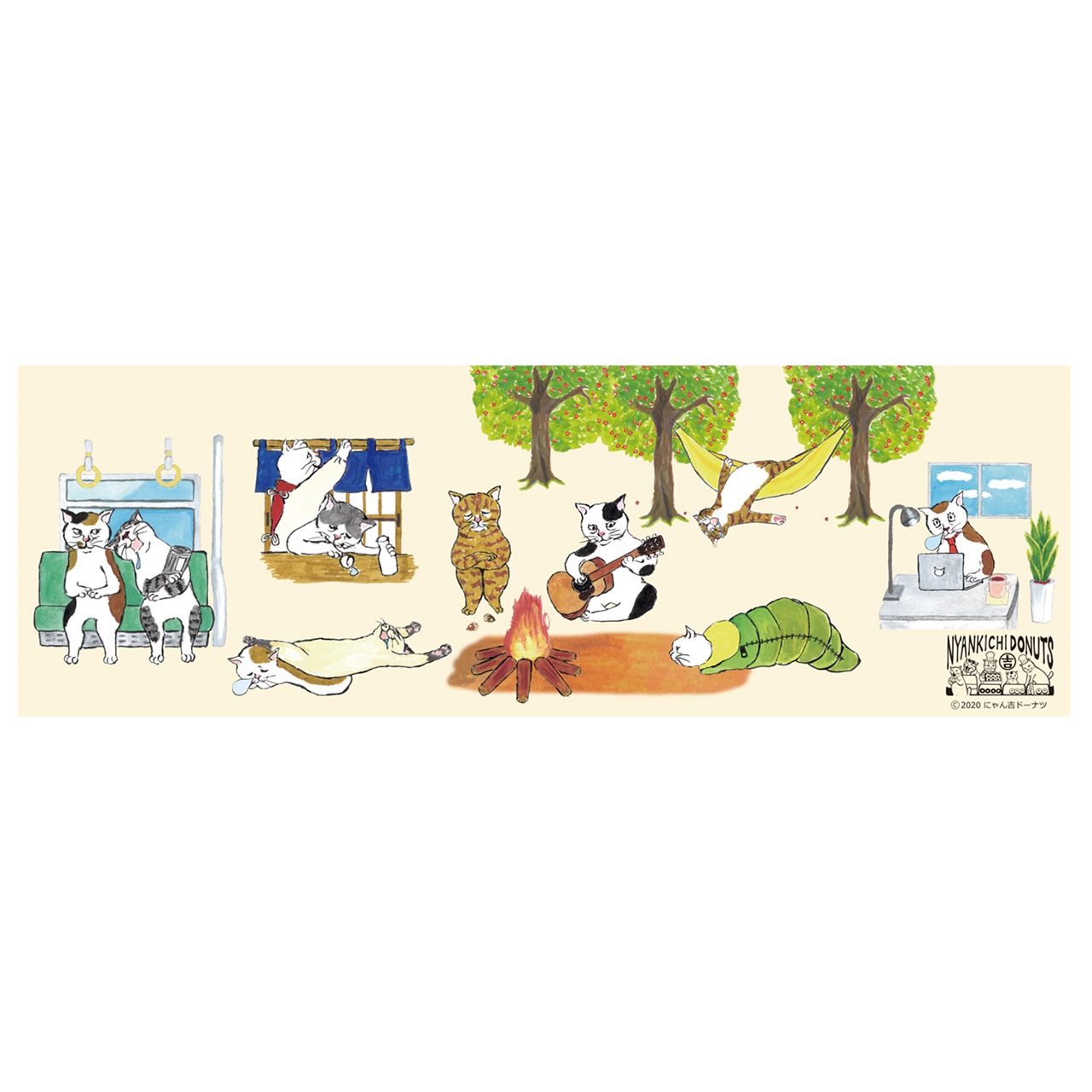 居眠りネコカン にゃん吉ドーナツ｜茶缶の通販｜藤田茶園