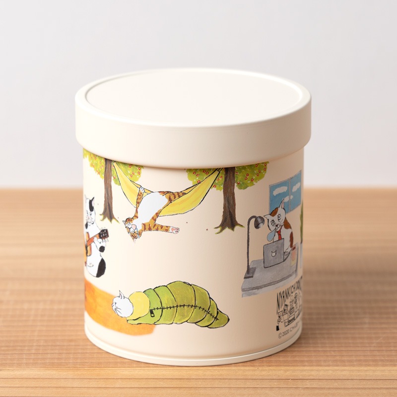 居眠りネコカン にゃん吉ドーナツ｜茶缶の通販｜藤田茶園