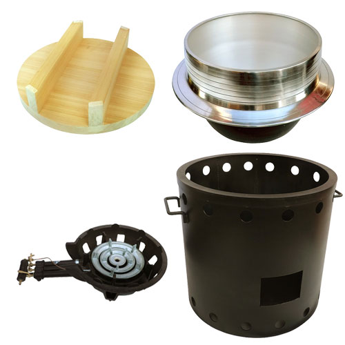 かまど　羽釜2点セット 徳用2点セット) 鋳物 ガスかまど NO.60 羽釜 40cmセット