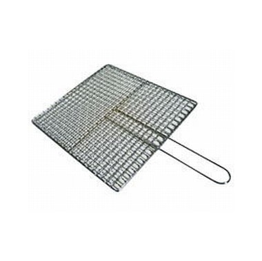 シングル取手 合せ焼き網（鉄クロームメッキ）35号