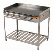 少スペース 新品 LPガスグリラー 鉄板焼き グリドル 45x45cm イベント 高足ガス式鉄板焼 グリドル三方囲｜鉄板焼道具｜藤田道具