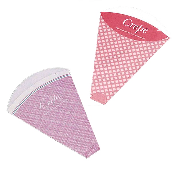 クレープ袋 ピンク（100枚入り）｜クレープ道具｜藤田道具