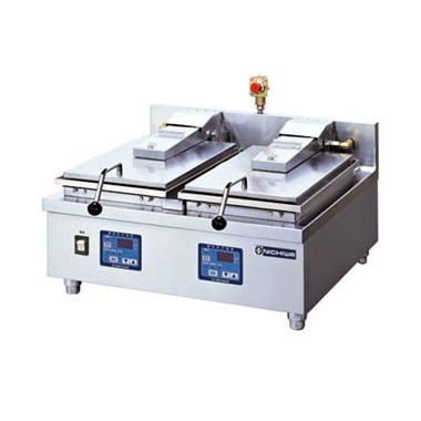 LPガス用、二連餃子焼き器　業務用 電気 自動餃子焼器 2連式｜中華調理道具｜藤田道具