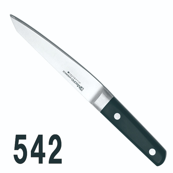 庖丁各種｜ミソノ モリブデン鋼 骨すき 丸型（西型）（片刃） 542