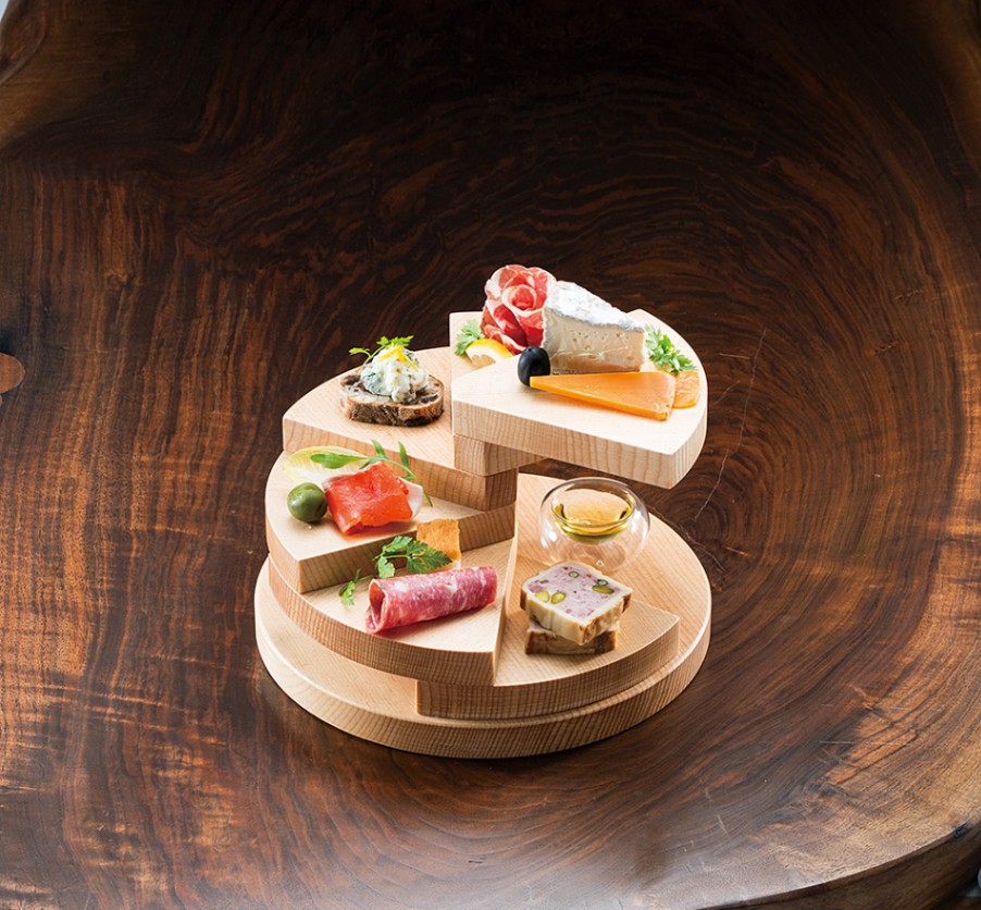 立体盛込 回旋 角ベース 五段｜寿司道具