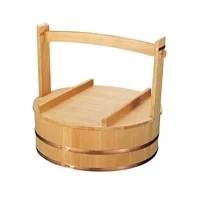 【木板未使用】 おかもち 出前 d 木製 出前岡持（椹製）｜藤田道具