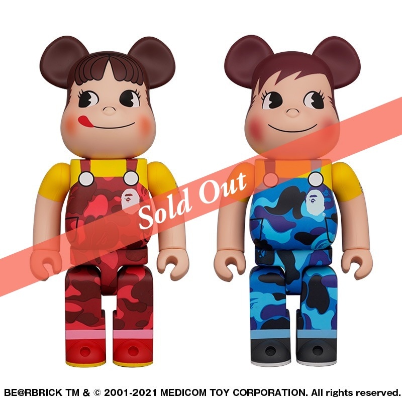 BE��RBRICK BAPE® �� �ڥ������ & �ݥ������ 1000%(2�Υ��å�)