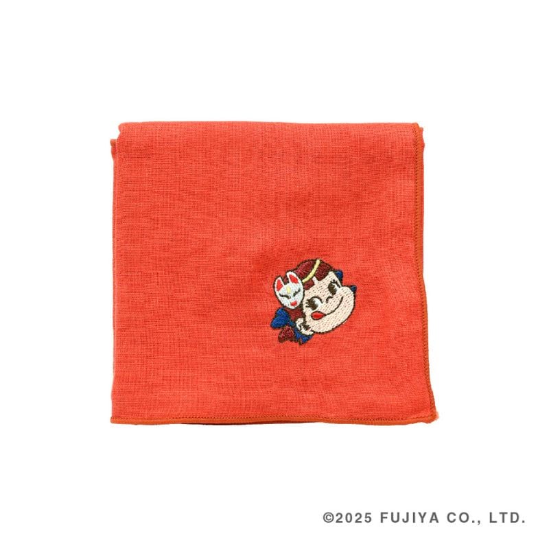 ペコちゃん刺繍ハンカチ（レッド）の通販｜不二家「ファミリー